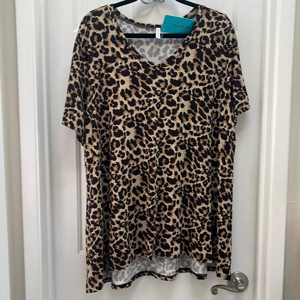 POPYOUNG Tunic, Short Sleeve, 4X